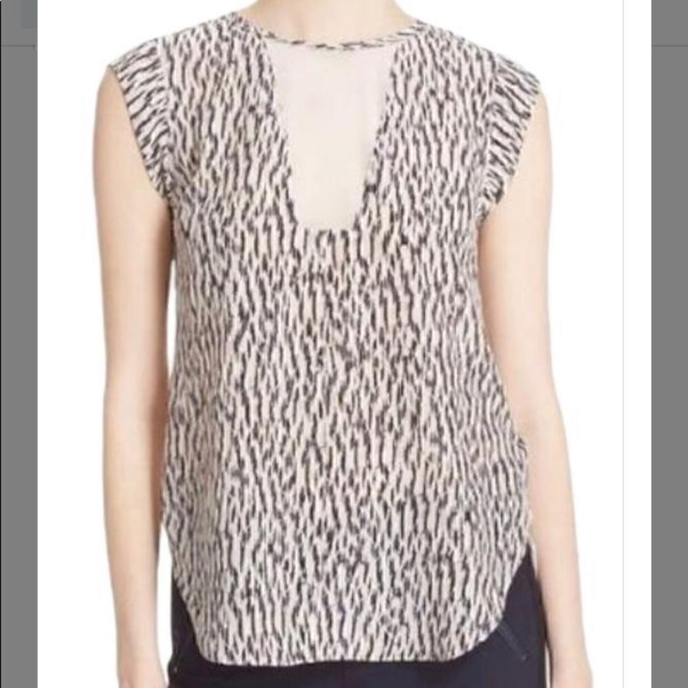 Rebecca Taylor Mirage Cap Sleeve Silk Shell - Picture 2 of 16